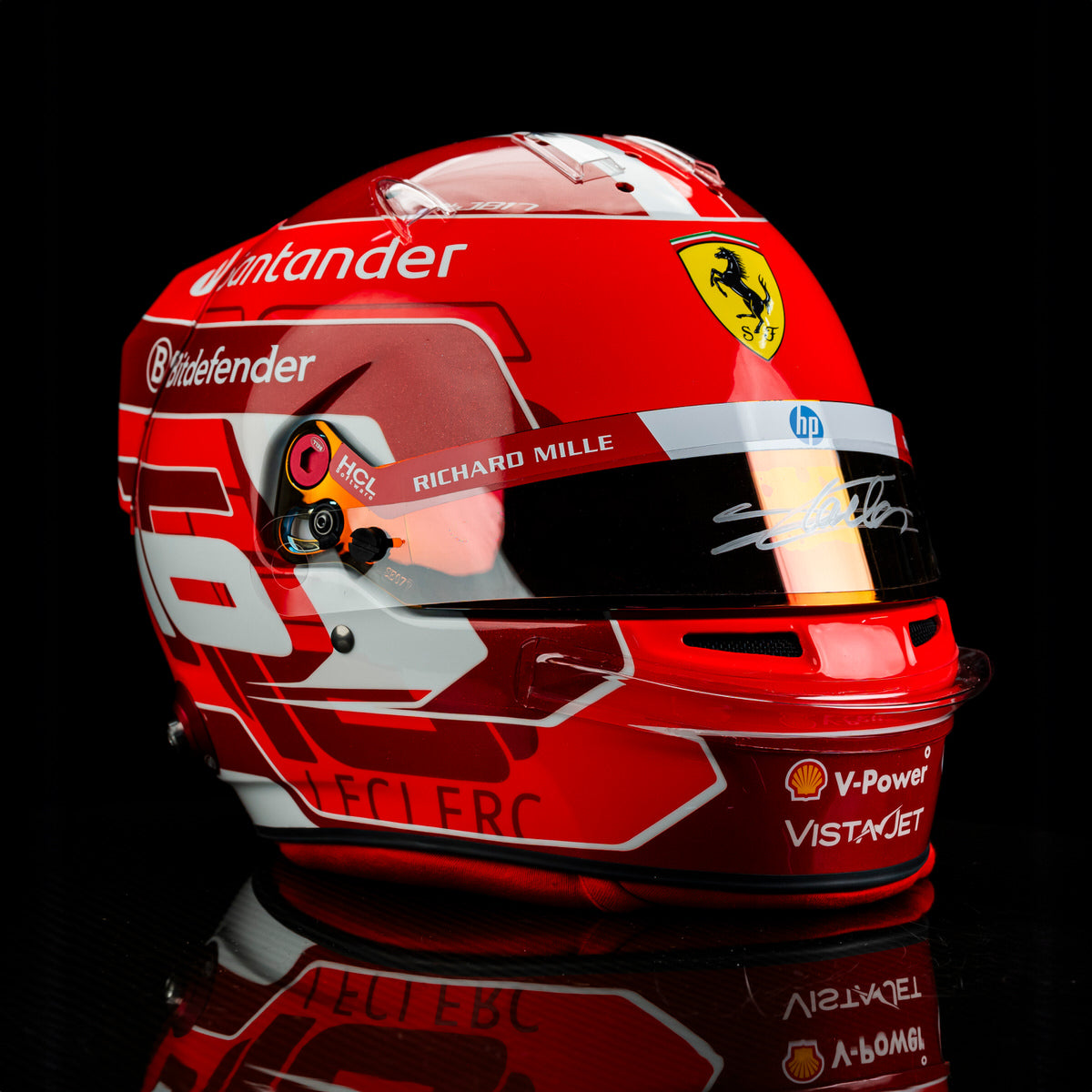 Charles Leclerc Signed Official Bell Replica Helmet Halmo Automobilia charles-leclerc-signed-official-bell-replica-helmet-halmo-automobilia