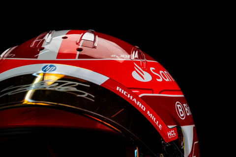 Limited edition Bell HP77 helmet signed by Charles Leclerc
