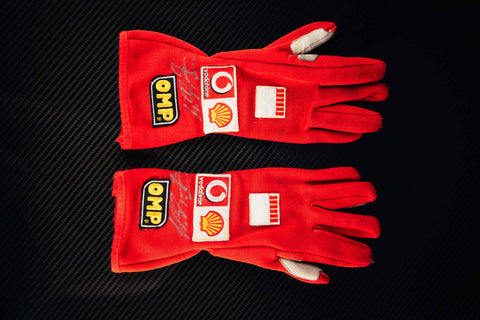 Michael Schumacher signed gloves