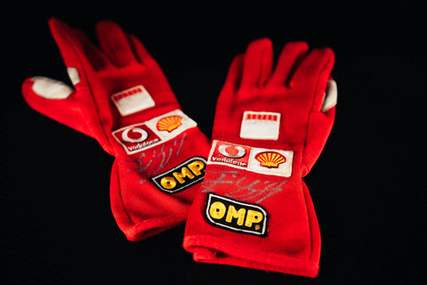 Michael Schumacher signed gloves