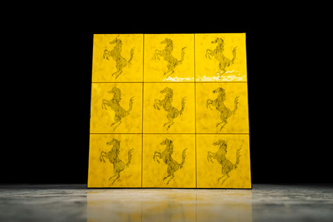 Original 1980 Ferrari tiles frame by Piemme