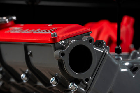 Maserati engine table with glass base