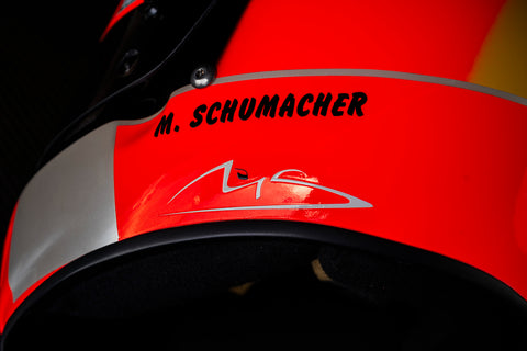 Michael Schumacher’s 2000 Bell helmet, for collectors. / Casco Bell 2000 di Schumacher per collezionisti