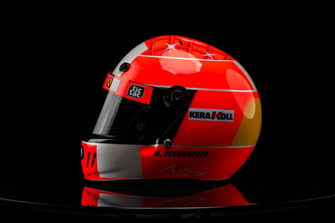 High-quality Bell helmet replica, Schumacher 2000 championship. / Replica casco Bell di alta qualità, campionato Schumacher 2000