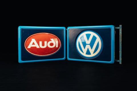 Audi and VW illuminated sign