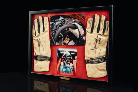 Jacky ickx signed gloves