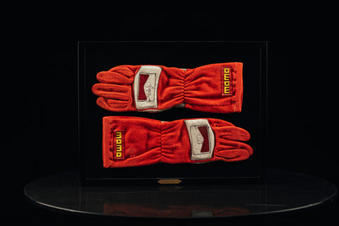 Eddie Irvine signed gloves