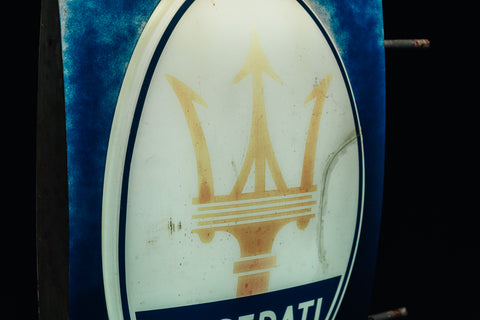Maserati illuminated sign