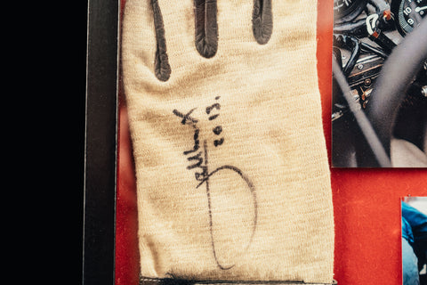 Jacky ickx signed gloves