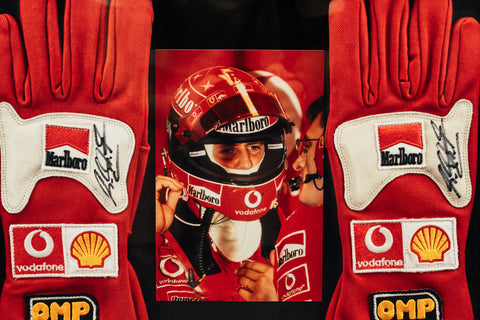 Michael Schumacher signed gloves