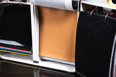 1990s Porsche color sample bag