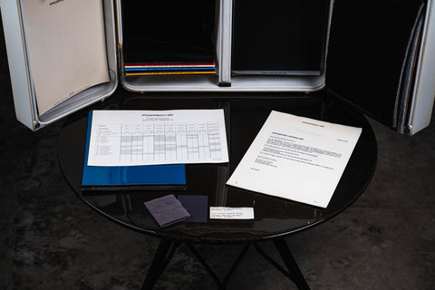 1990s Porsche color sample bag