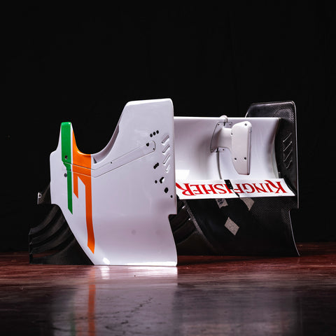 Original Force India F1 rear wing with DRS system, race-used