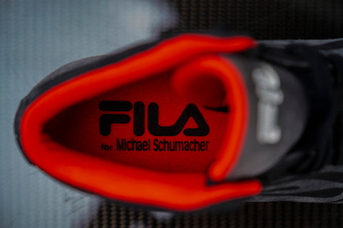 Michael Schumacher F1 FILA racing shoes for collectors. / Scarpe FILA Michael Schumacher F1 per collezionisti