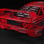 1119 - Ferrari F40 Wireframe Sculpture