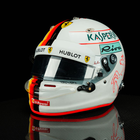 CO-1055-Sebastian Vettel Ferrari Race Used Helmet
