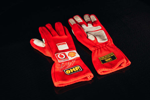 Michael Schumacher signed gloves