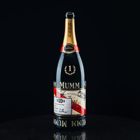 1052 - Mumm Podium Bottle Signed from Michael Schumacher