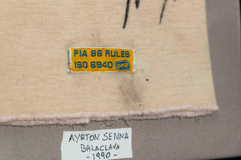 1118 - Ayrton Senna Signed Balaclava