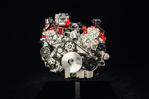 Ferrari V8 cutaway moving engine