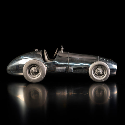 Scale model of the Ferrari 500 F2 polished aluminum