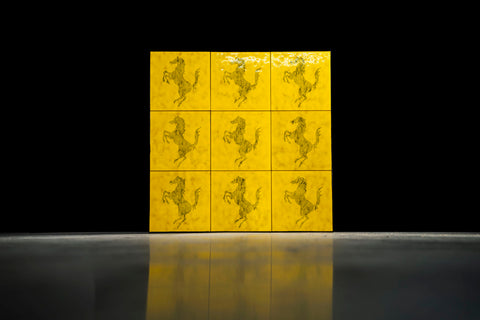Original 1980 Ferrari tiles frame by Piemme