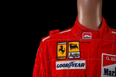 Ferrari 1989 race-used suit, worn by Gerhard Berger in Formula 1. / Tuta da gara Ferrari 1989, indossata da Gerhard Berger in Formula 1