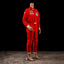 Fire-resistant Ferrari suit from 1989, with Marlboro and Shell logos. / Tuta ignifuga Ferrari del 1989 con loghi Marlboro e Shell.