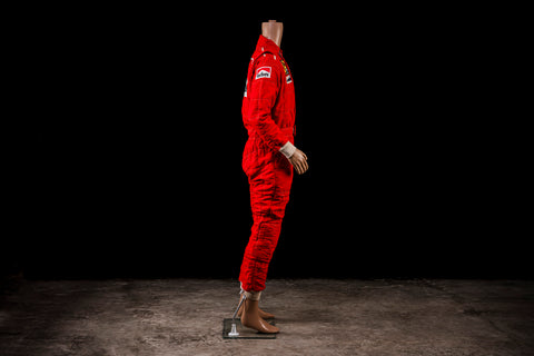 Authentic Gerhard Berger Ferrari suit from the 1989 F1 season. / Tuta autentica Ferrari di Gerhard Berger dalla stagione F1 1989