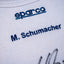 Rare Michael Schumacher signed Ferrari shirt, F1 history. / Rara maglia Ferrari autografata da Michael Schumacher, storia della F1