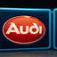 Audi and VW illuminated sign