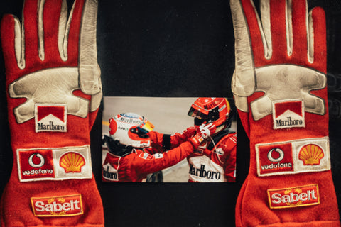 rubens barrichello signed gloves