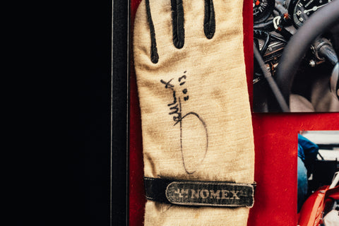 Jacky ickx signed gloves