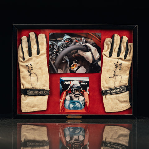 Jacky ickx signed gloves