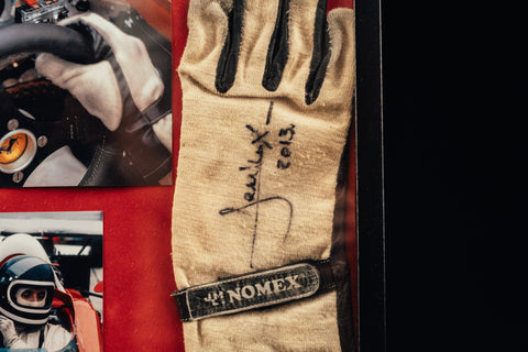 Jacky ickx signed gloves