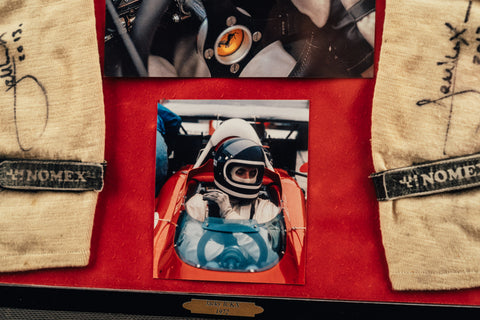 Jacky ickx signed gloves