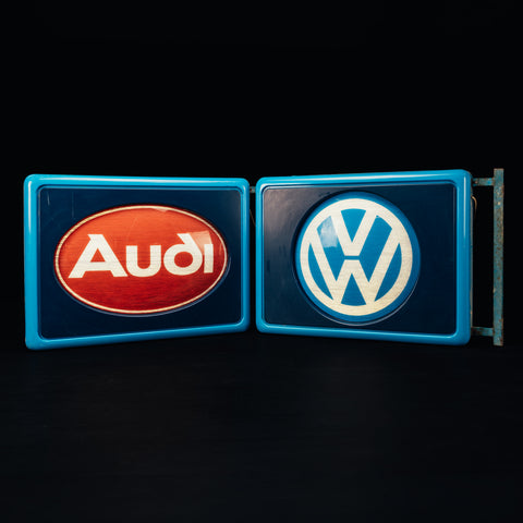 Audi and VW illuminated sign