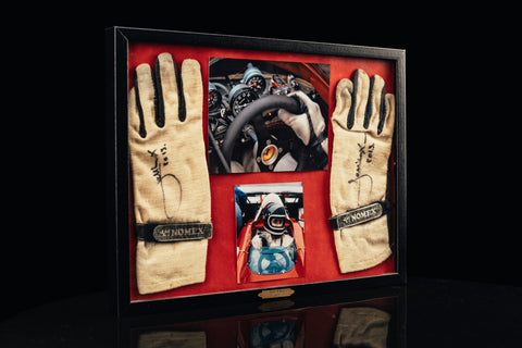 Jacky ickx signed gloves
