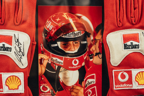Michael Schumacher signed gloves