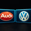 Audi and VW illuminated sign