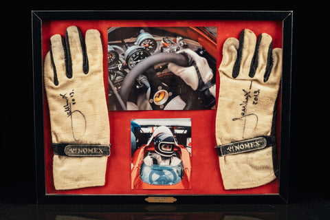 Jacky ickx signed gloves