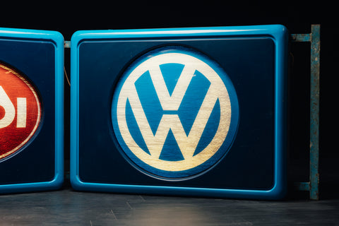 Audi and VW illuminated sign
