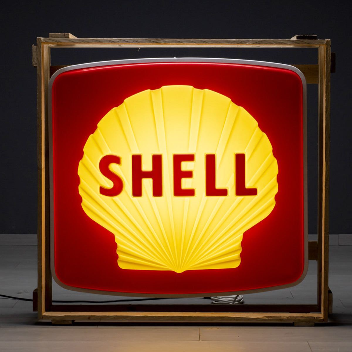 Shell Illuminated 1950 Sign by Halmo – Halmo Automobilia